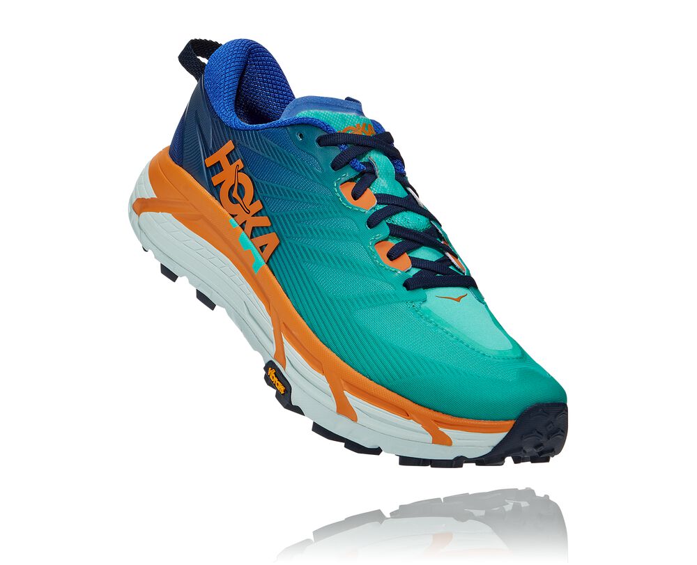 Hoka One One Mafate Speed 3 Terränglöparskor Herr Blå/Orange - SE-3286702